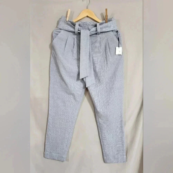 Women's Calvin Klein Printed Tie-Waist Pants, Navy Blue/White, Size 6, NWT - Picture 5 of 15